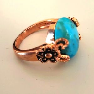 RARE! PC Timna Collection Turquoise & Copper Jewelry Set - Ring Size 8